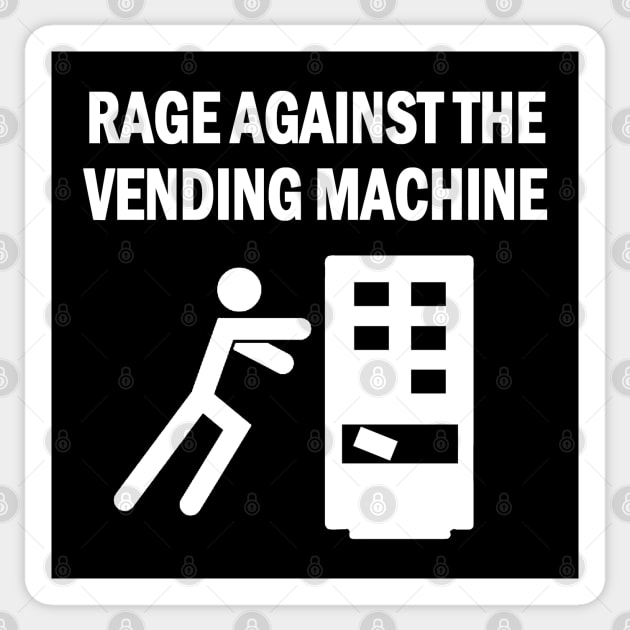 Rage Against The Vending Machine - RATM Funny Parody Sticker by Ray Wellman Art